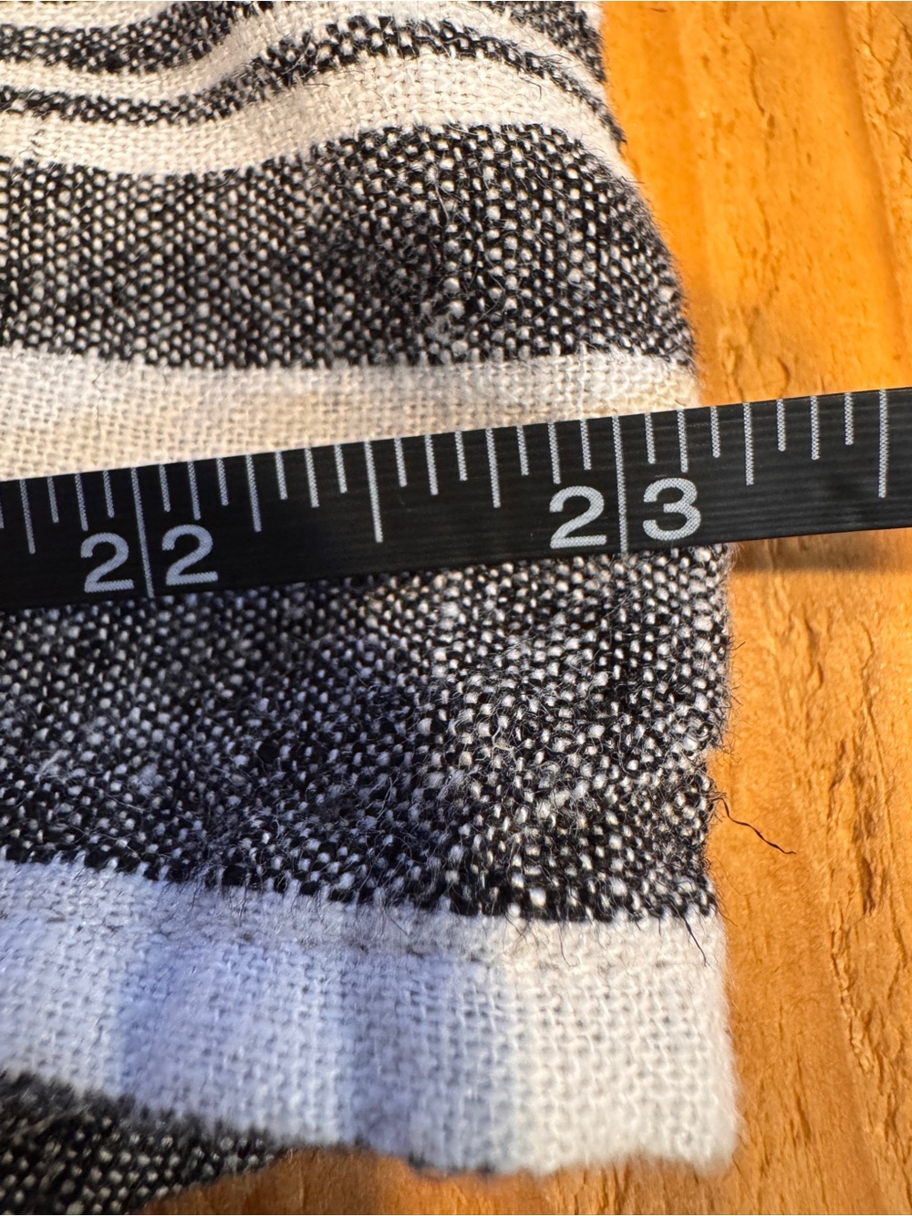 🤍 Tribal Mixed Stripe Linen Blend Blouse – Size Large - Picture 7 of 8